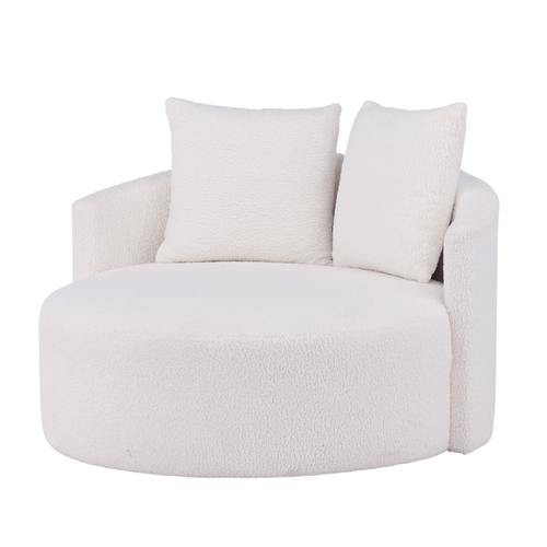 Nest living Kathleen loveseat teddystof wit - vtwonen shop