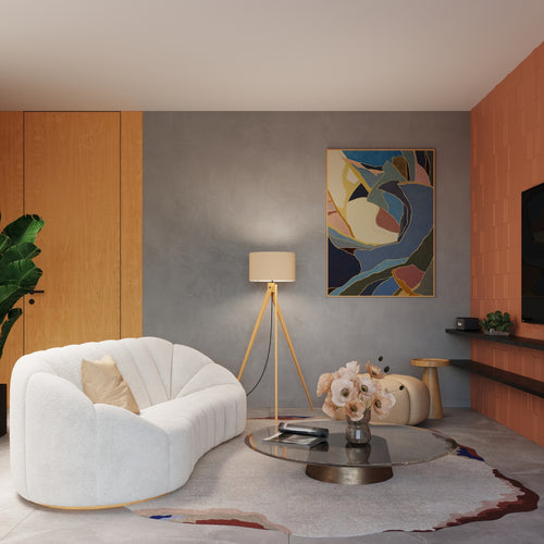 Sollux Lighting Staande lamp NATT beige - 77x77x140cm