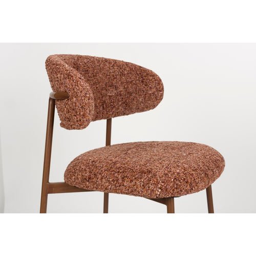 Housecraft Living Claes Barkrukken rugleuning 65 cm Terra - Set van 2