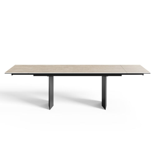 Sia Home - Uitschuifbare tafel voor 8-10 personen ROSE - keramiek beige 180cm