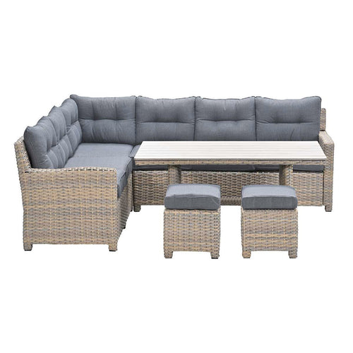 Garden Impressions Alaska lounge dining set 5-delig links - vintage willow