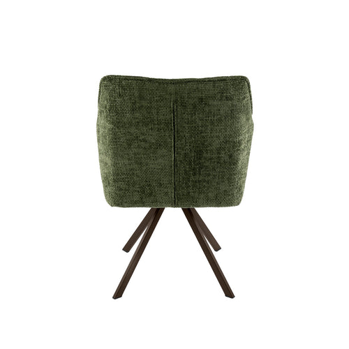 Giga Meubel Eetkamerstoel Alura - Groen - Draaibaar - Set van 2