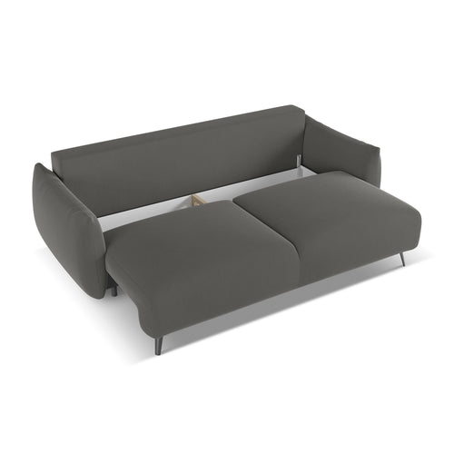 LaMiaSofa 3-zits slaapbank Genova - velours - staal - 230x105x86