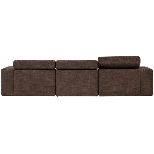 WOOOD chaise longue bank rechts Novi - Polyester - Donkerbruin Melange - vtwonen shop