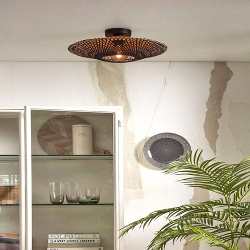 GOOD&MOJO plafonnière Kalimantan - zwart - Ø44cm - vtwonen shop