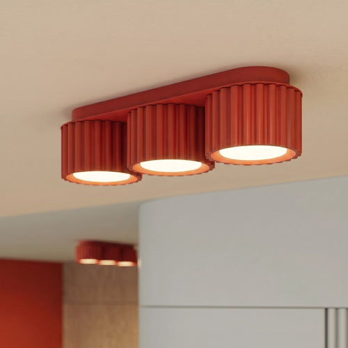Sollux Lighting Plafondlamp AURA 3 rood Gx53 - 32,5x10x8cm
