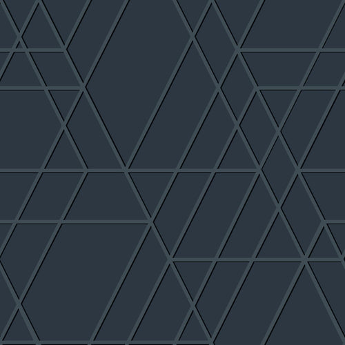 ESTAhome behang grafisch 3D motief donkerblauw - 50 x 900 cm - 139605 - vtwonen shop