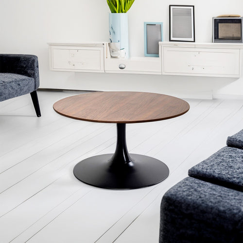 Kare Design Salontafel Schickeria 80cm walnoot en zwart