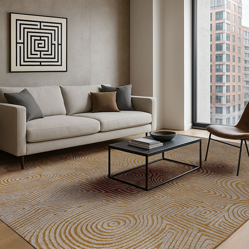 Lola&Moi vloerkleed Golden Beach - goud -200x280cm - vtwonen shop