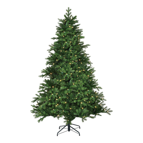 Black Box Trees Brampton Kunstboom - Kerstboom voor Kerstversiering in Huis - LED Boom met Verlichting en Scharnierconstructie voor Snelle Montage -