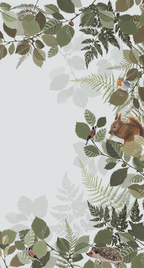 ESTAhome fotobehang bosdieren groen en bruin - 150 x 279 cm - 159051