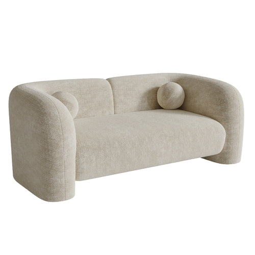 Sia Home - Bank NOLA - fluweel met patronen crème 168cm