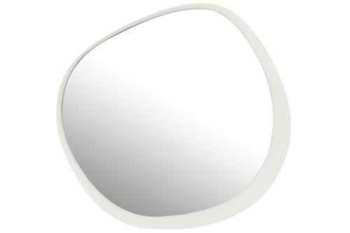 J-Line spiegel - metaal/glas - wit - large - Ø 86.5 cm
