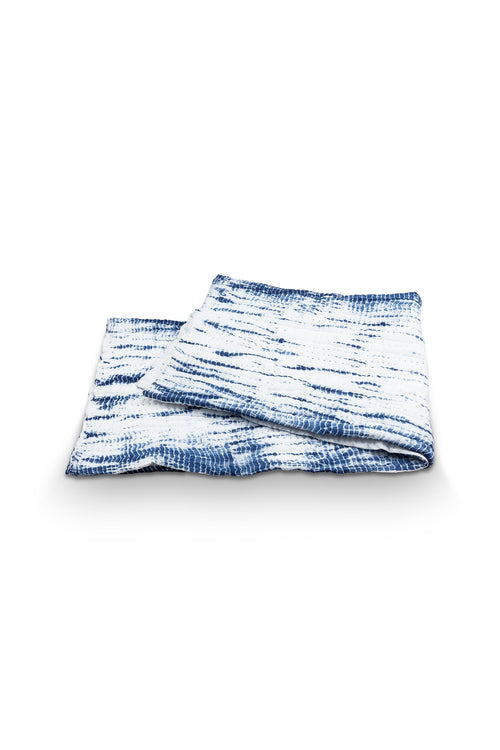 vtwonen - Tie-Dye Plaid - Katoen - 130x170cm - Blauw, Wit - vtwonen shop