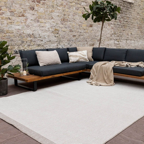 Buitenkleed Border - Naturel/Wit - dubbelzijdig - EVA Interior - 200 x 290 cm - vtwonen shop
