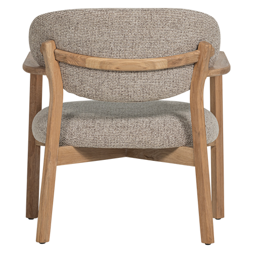 WOOOD fauteuil met houten frame Udar - Polyester - Naturel - 76x68x75