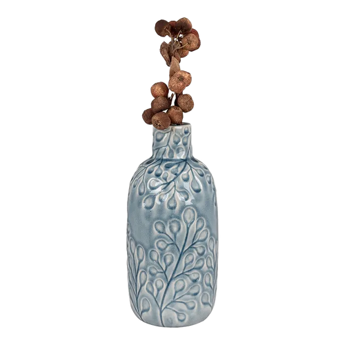 Artichok Rona vaas keramiek blauw - 12 x 26 cm - vtwonen shop