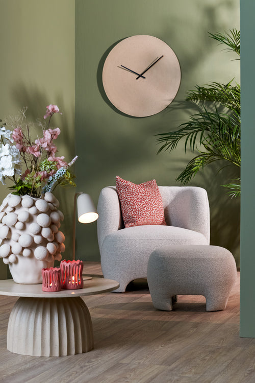 Light & Living poef ZENICA - 53x41x38 cm - wit