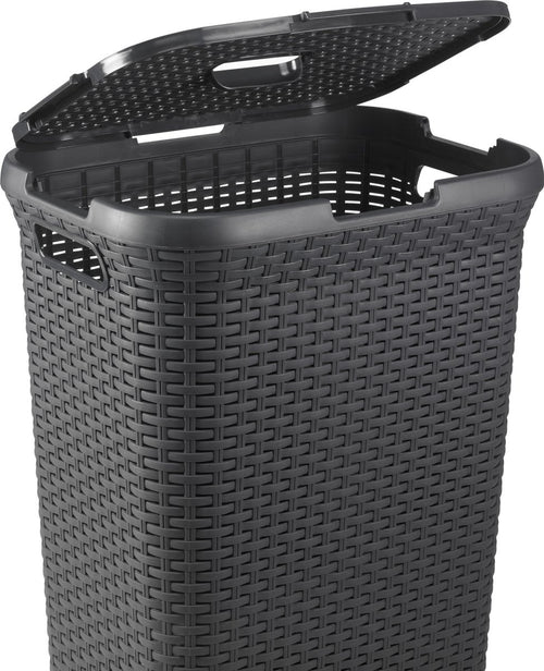 Curver Style Wasmand met Deksel - 60L - Antraciet - vtwonen shop