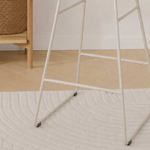 Nolon Pleun Metalen Barkruk Grijsbeige