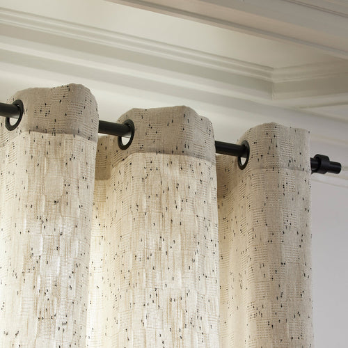 Madura Gordijn Kiato grijs-beige en zwart 145x300 cm