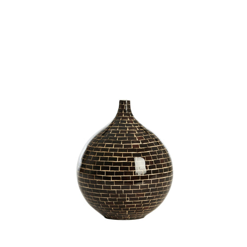 Light & Living vaas Elorza - bruin - Ø22cm