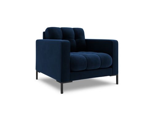 Cosmopolitan Design Fauteuil Bali flueel, koningsblauw - 96x87x75cm