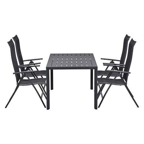 Garden Impressions Tuinset Santos 5-delig - Kasper tuintafel donker grijs