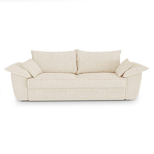 Sia Home - Rechte bank SASHA - Corduroy - Crème - 232cm