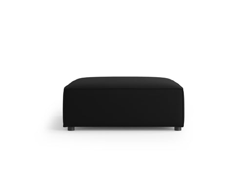 Cosmopolitan Design Poef Arendal flueel, zwart - 80x102x40cm