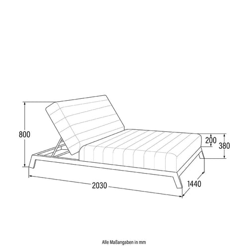 Home Deluxe - VALENCIA ligstoel met verstelbare rugleuning - 203 x 144 cm - vtwonen shop