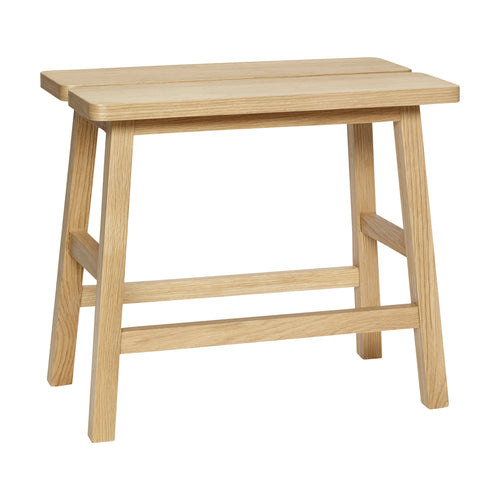 Hübsch kruk Ground - mdf/eikenfineer/eikenhout - 50x30xh45cm