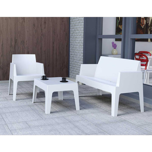 Garden Impressions tuinbank Box wit - L138 cm - vtwonen shop