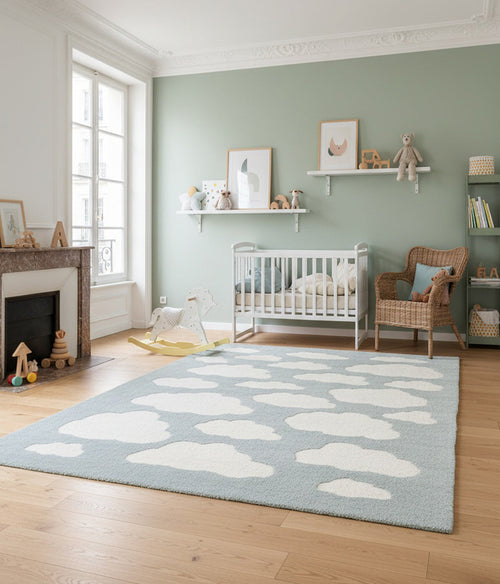 AFK Living vloerkleed Nuages - reliëfeffect - blauw - 120 x 170 cm