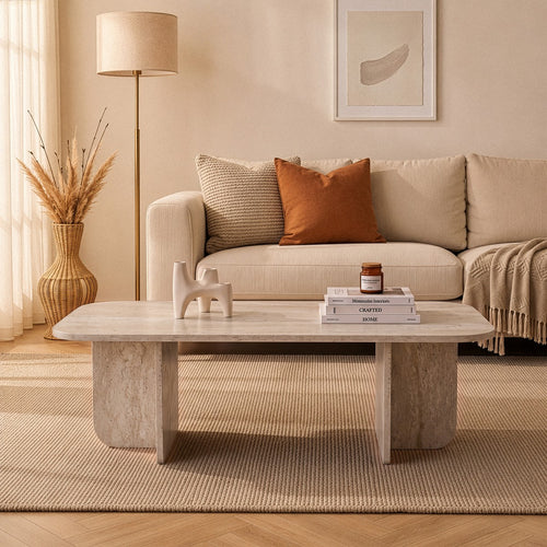 Calicosy - BECAJ Rechthoekige salontafel - Eiken - 60x120x41,4 cm