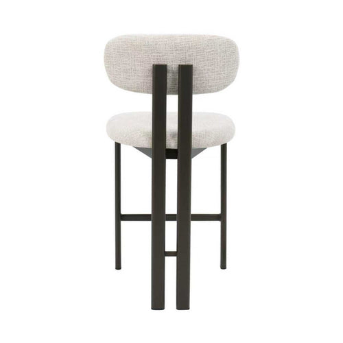 Giga Meubel Barstoel Noor - Beige/Brons - Zithoogte 65cm - Set van 2