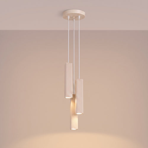 Sollux Lighting Hanglamp RAYO 3P beige - 20x20x108cm