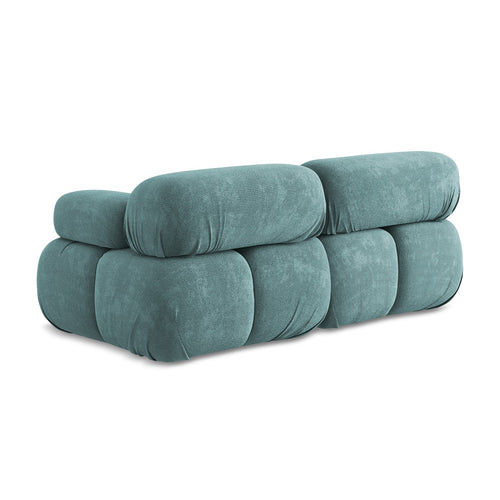 LaMiaSofa Tweezits modulaire bank Sanremo - chenille stof - jeans - 190x96x70