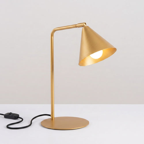 Sollux Lighting Tafellamp NOX goud - 18x18x35cm