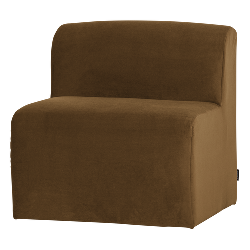 WOOOD eetbank 84 cm rugleuning Mojo Base - Velvet - Honinggeel - 83x84x76