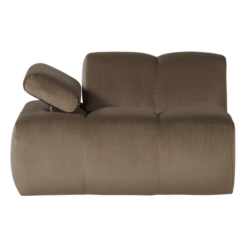 WOOOD 1-zits bank arm links Mojo - Velvet - Taupe - 74x124x97