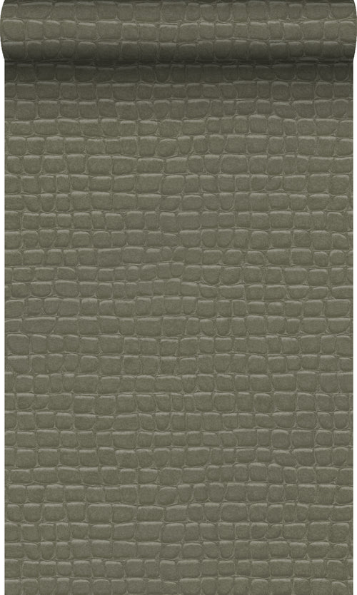 Origin Wallcoverings behang krokodillenhuid taupe - 0,53 x 10,05 m - 347779 - vtwonen shop