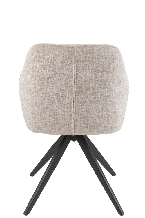 J-Line stoel Louna - ijzer/acryl - beige/lichtgrijs