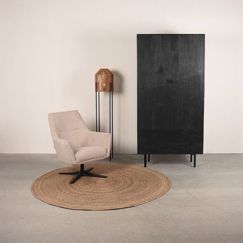 LABEL51 Bergkast Cotia - Zwart Mangohout - 100x40x200cm - vtwonen shop