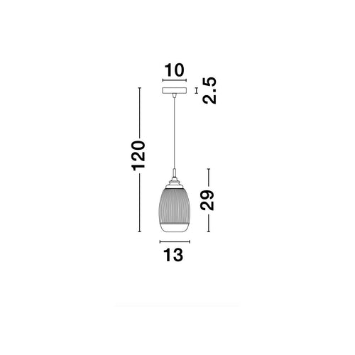 Merano Estevan 13 cm bol hangende plafondlamp satijn goud metaal helder glas LED E14