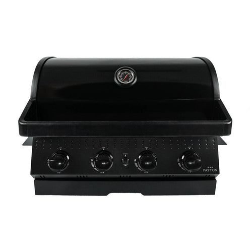 Patton Gasbarbecue 3 + 1 opus inbouw - zwart