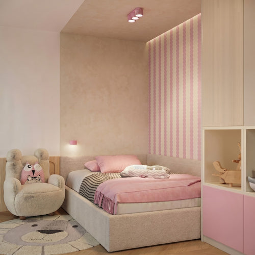 Sollux Lighting Plafondlamp AURA 3 roze Gx53 - 32,5x10x8cm