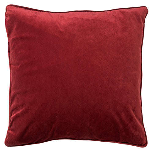 FINN - Sierkussen 60x60 cm - velvet - effen kleur - Merlot - rood