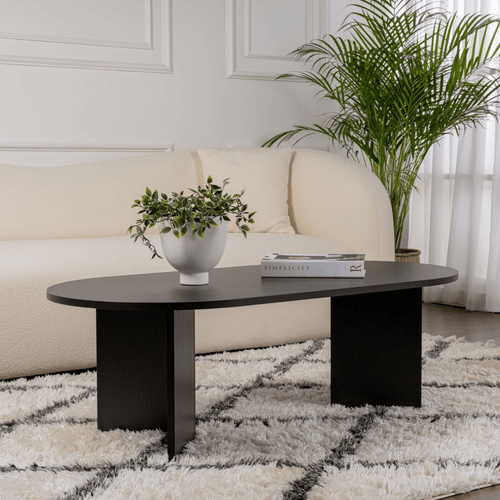 Calicosy - IRIS Ovale salontafel L119 cm - Kasjmier - 60x119x39,8 cm
