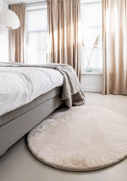 Interieur05 Rond Zacht Hoogpolig Vloerkleed Lux Creme - 240 x 240 cm - vtwonen shop